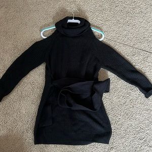 lulus black xs sweater dress nwot